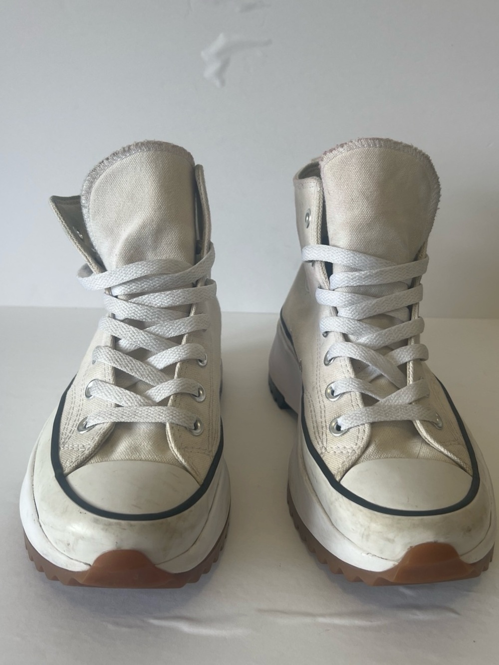 Converse White High-Top Canvas Sneakers - 7
